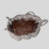 IELGY Simple Rhombus Drawstring Drawstring Bucket Bag Nylon Cloth One-Shoulder Messenger Lightweight Dumpling Bag