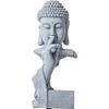 Zen-Style Xian Porcelain Buddha Ornament: Creative Desktop and Tea Room Bonsai Decoration.