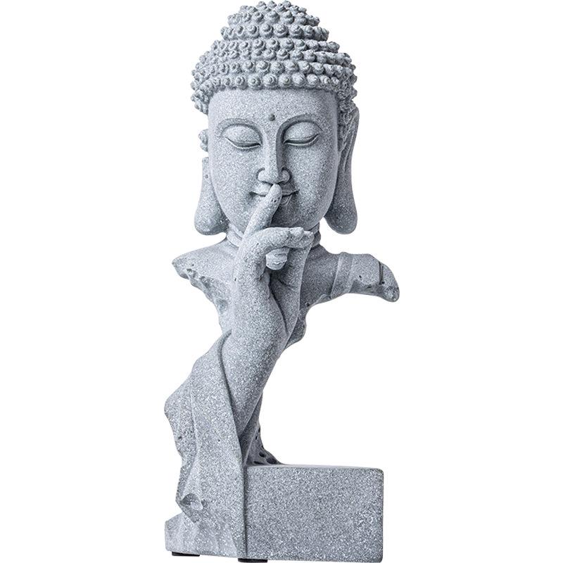 Zen-Style Xian Porcelain Buddha Ornament: Creative Desktop and Tea Room Bonsai Decoration.