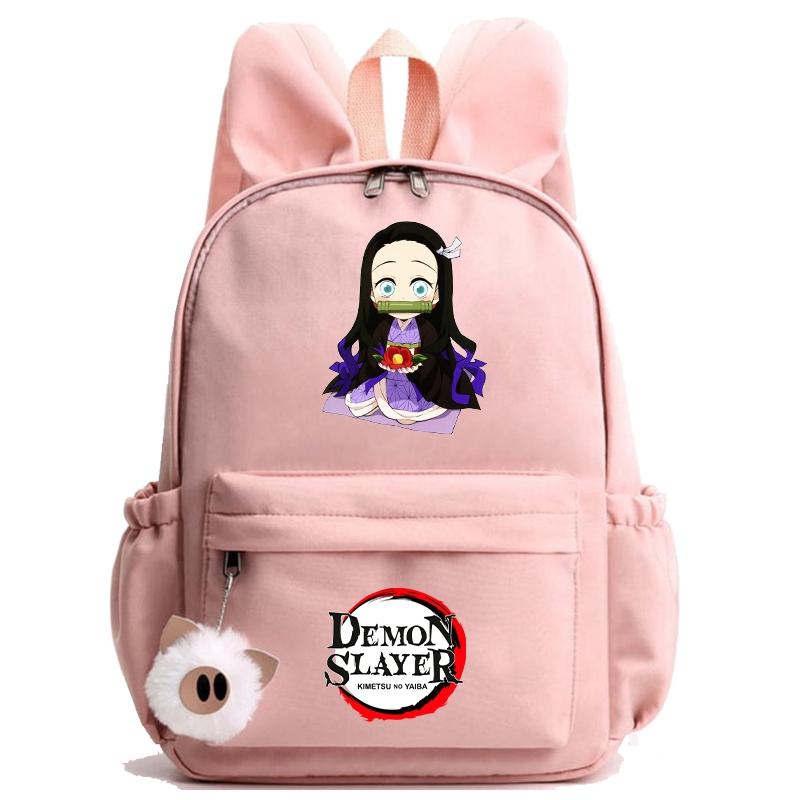 Anime Demon Slayer Backpack Teenager Girl Boy Backpack Schoolbag Back To School Bookbag Men Women Leisure Travel Bag Daily Bag