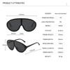 New One-piece Oversized Punk Sunglasses Women Luxury Brand Square Shield Sun Glasses for Men Wrap Around Goggle Eyewear Shades