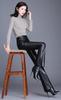 Syvent Large PU Leather Flare Stretch Faux Flattering Bell Synthetic J358 Women's Pants, Leather, Waterproof, Legs, Bottoms, Leather,