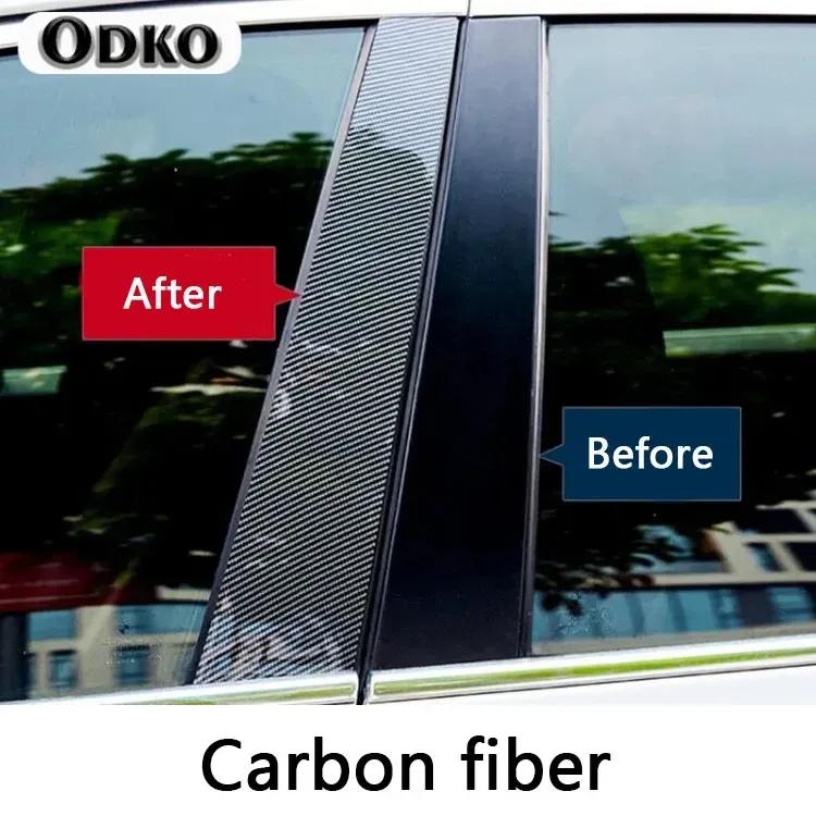 6Pcs Gloss Black Pillar Post Fit For Jeep Grand Cherokee 2011- Door Side Window Moulding BC Column Sticker Cover