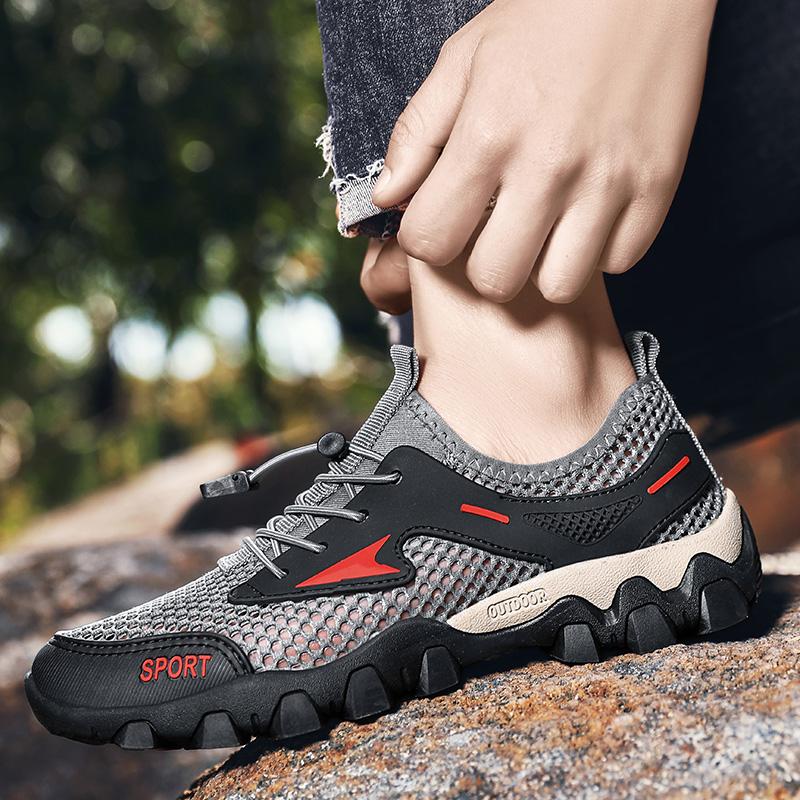 Summer Men's Casual Shoes Outdoor Breathable Mesh Antiskid Shoe 39-46