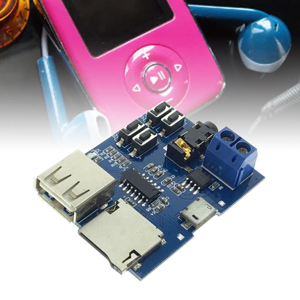 Mp3 Lossless Decoder Board Buttons Control Mp3 Decoding Module with Amplifier for U Disk Memory