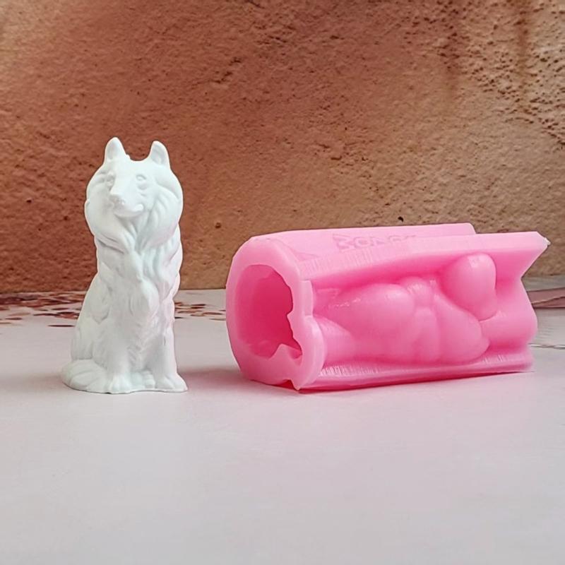 Collie Dog Animal Silicone Molds Epoxy Resin Molds for Candle Soap Making Fondant Silicone Mould for Candy Chocolate