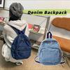 Japanese Style Vintage Handbag Y2K Solid Crossbody Bag Casual Denim Backpack  Women&Men