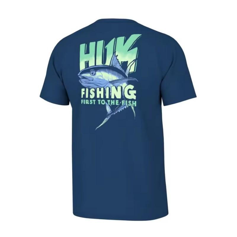 HUK Fishing Clothes Men's Shirt Outdoor Sunscreen T-shirt Top UV Protection Quick-drying Breathable