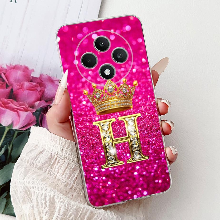 For Oppo Reno 12F 4G Case CPH2687 Cute Letters Cover Clear Silicone Case For Oppo Reno12 F Reno 12 FS Reno12F Soft Fundas Bumper