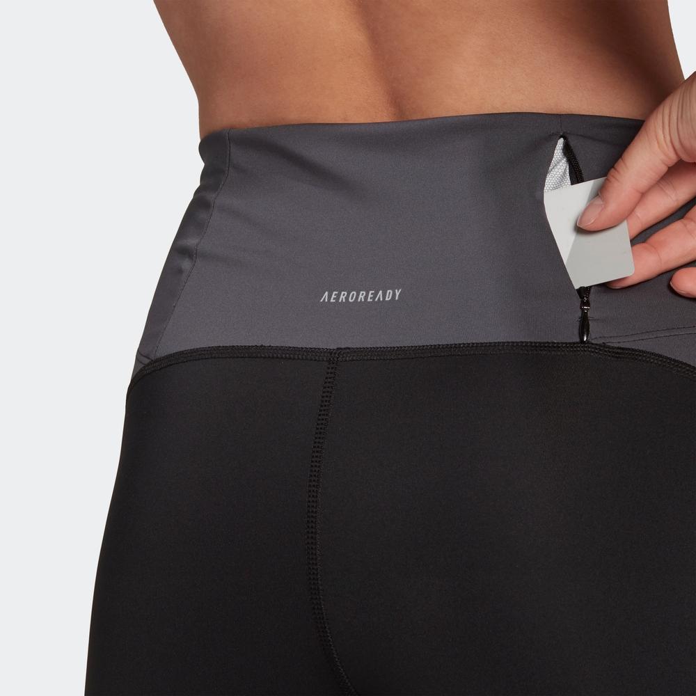 Adidas Printed Logo High-Waisted Fitness Leggings Women Leggings Black GV2122