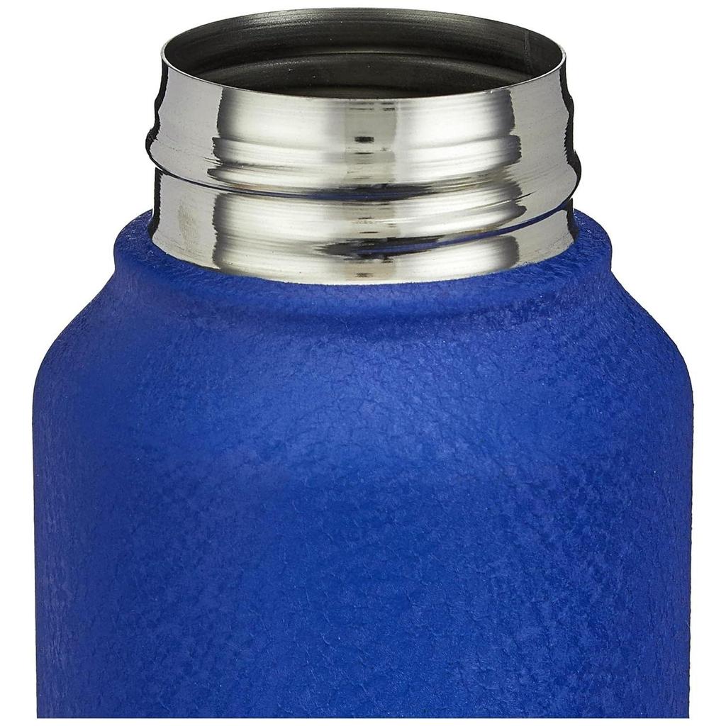 Stainless Steel Fridge Water Bottle | 1000 Ml | Textured Blue Finish (Set of 2)