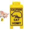 Funny Cat Vomit Sign Garden Yard Warning Sign Pedestrians In Area Floor Sign Ornament Caution Sign Funny Gifts for Cat Lovers