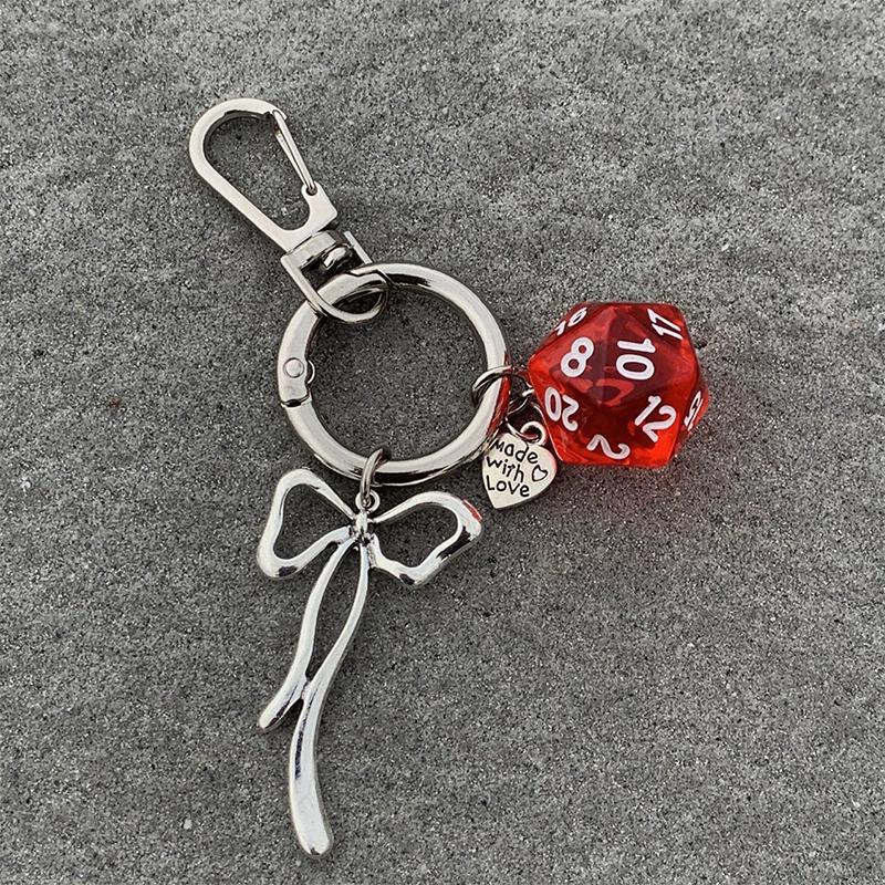 Creative Colourful Dice Keychain  3D Resin Dice Handbag Pendant For Men Women Car Key Holder Key Accessories Funny Gifts