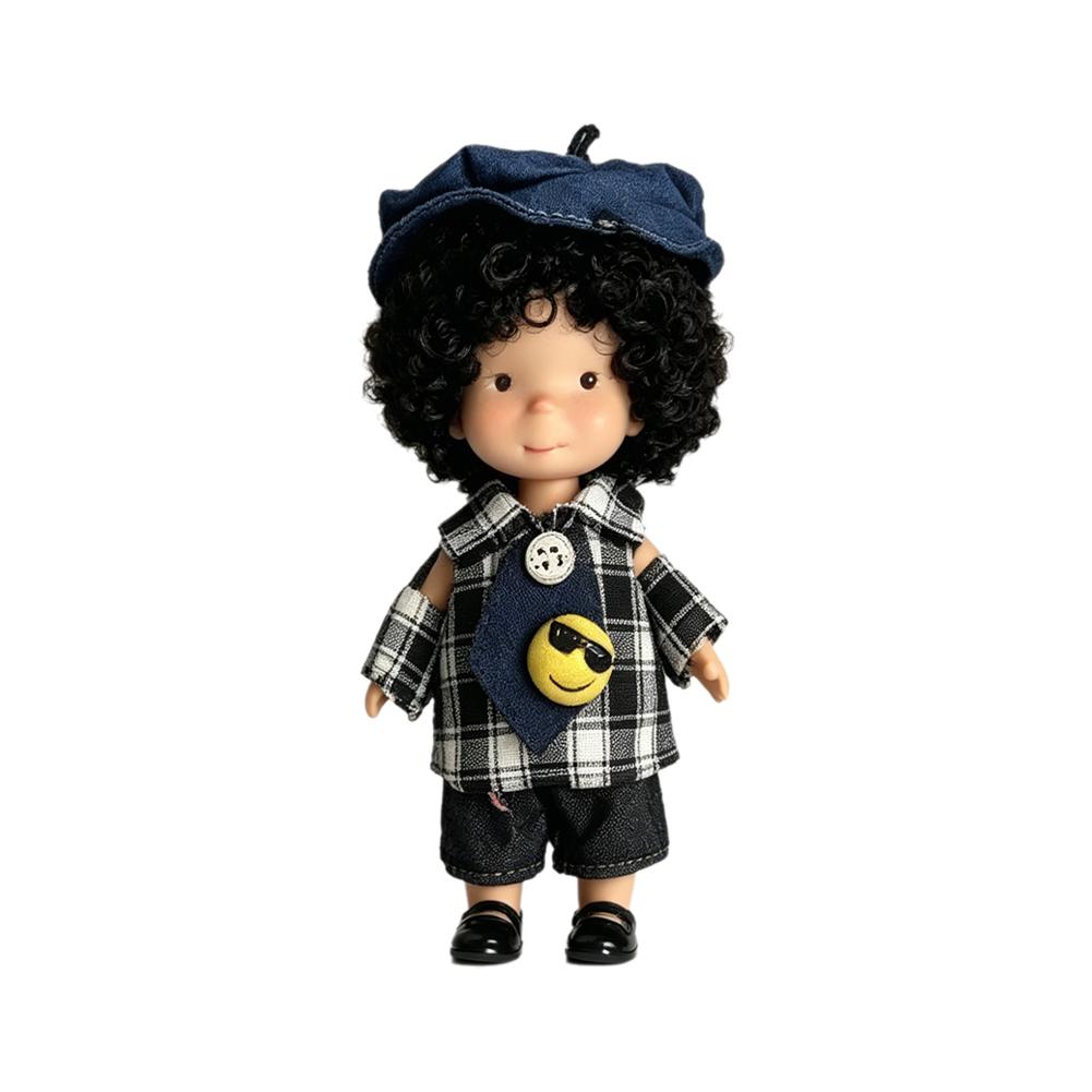 Mini Little Potato Doll Hanger Set Doll Schoolbag Key Pendant Figure Keychain Backpack Ornament Cartoon Doll Decor Gift
