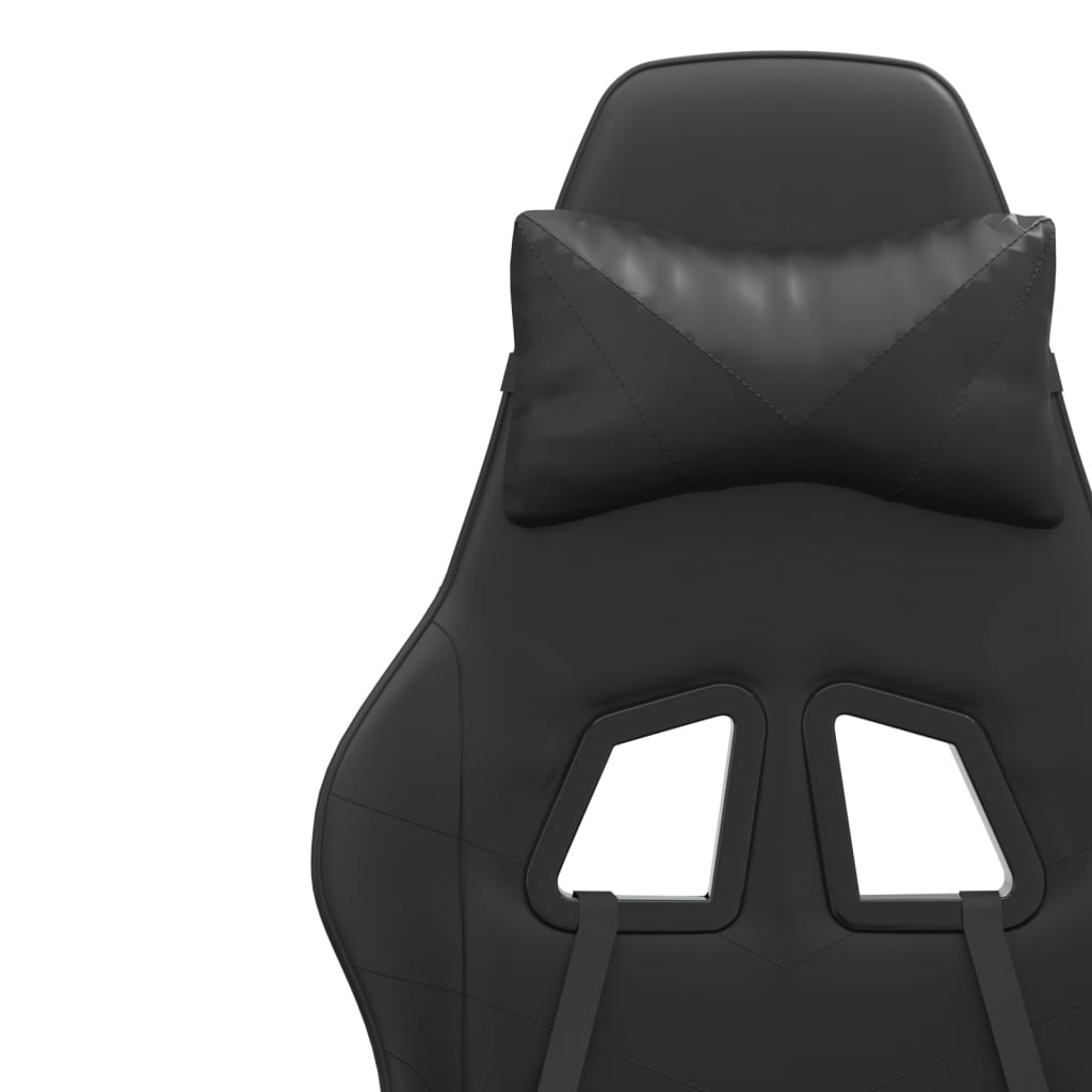 Gaming Chair Swivel Black Faux Leather