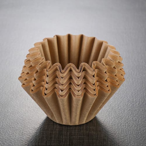 Disposable Wave Paper Coffee Filters, 50 Sheets, Unbleached, 4.5cm Diameter, 5.5/7cm Height, High-Efficiency Coffee Filters, Unbleached, Food-Grade, S