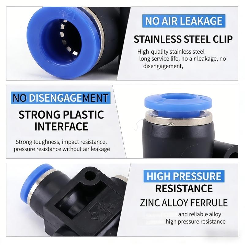High Pressures Air Tube Fitting With Secure Sealing Pneumatic Airflows Regulator for Factory and Workshop Use