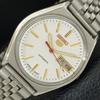 GENUINE VINTAGE SEIKO 5 AUTOMATIC JAPAN 6309A MENS WHITE DIAL WATCH A702605-1 R209-a702605