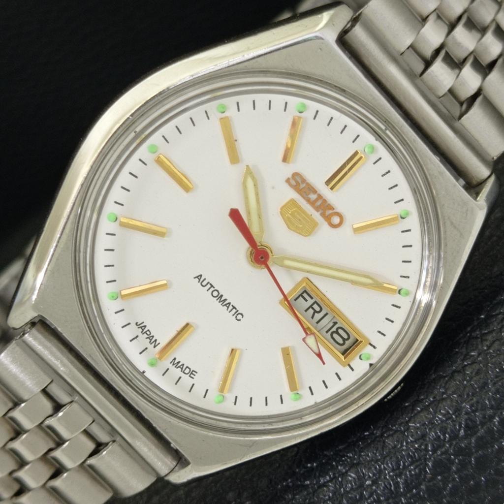 

GENUINE VINTAGE SEIKO 5 AUTOMATIC JAPAN 6309A MENS WHITE DIAL WATCH a702605-1 R209-a702605