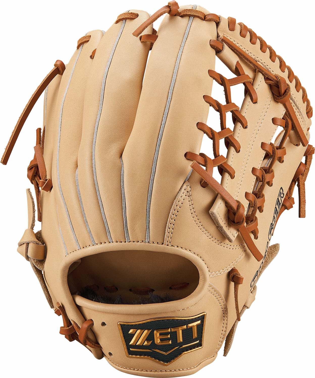 

ZETT Soft Steer Series Baseball Glove for Pastel Brown x Oak Brown BRGB35430 All-Around Left-Handed Throwers, (3236)