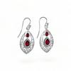 Blue Topaz Sterling Silver Earrings: Filigree Gemstone Jewelry