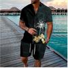 Hawaiian Palm Tree 3D Print Men Shirt Sets Fashion Short Sleeve Shirt Oversized Casual Beach Shorts Streetwear Suits Clothes Cool