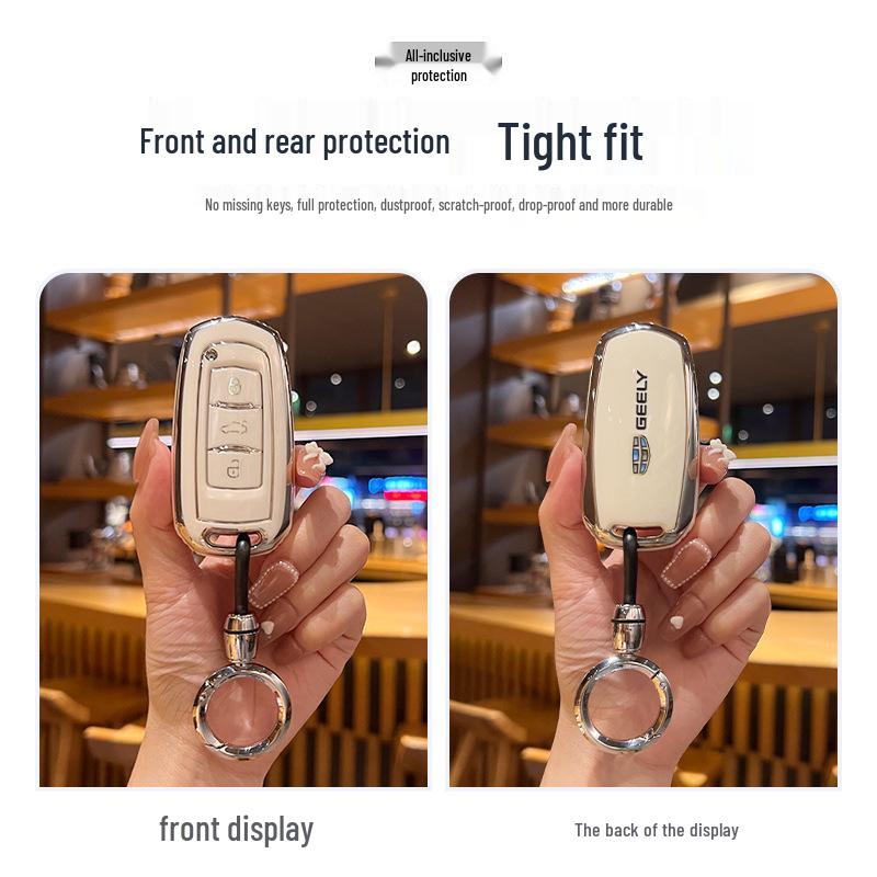 Compatible Geely Car Key Cover for GL Emgrand, S Xingyue L, Boyue, Xingrui, Binyue, Binrui, Borui, Vision X6.