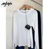 MJ STYLE Women's Loose Fit Sheer Long Sleeve T-Shirt