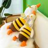 New Cute Big White Goose Transformed Into Bee Doll Plush Toy Bed Companion Doll Gift for Children and Girls