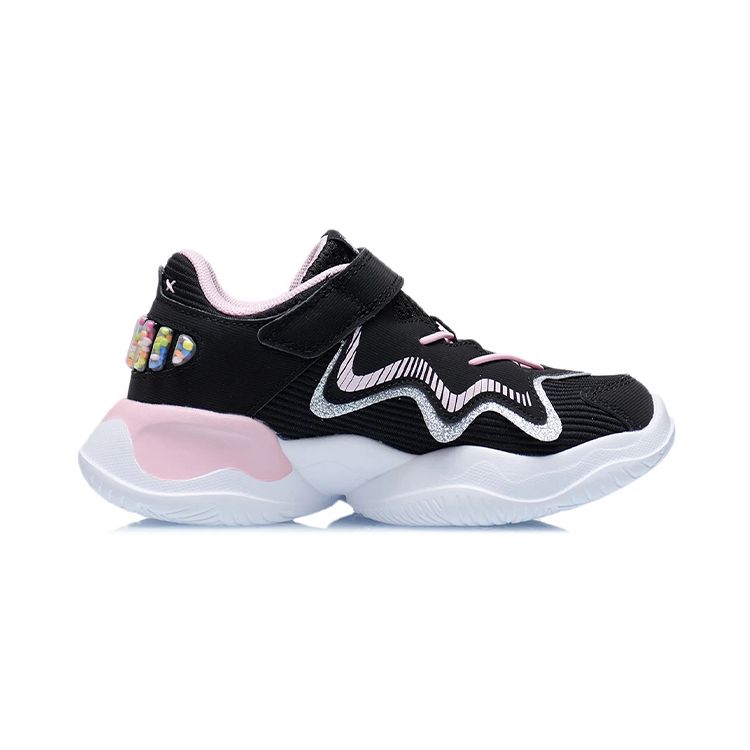 Li-Ning Soft And Comfortable Color Block Sports Shock Absorbing Non-Slip Wear-Resistant Breathable Low-Top Running Shoes Kids Sneakers YKNR090-4