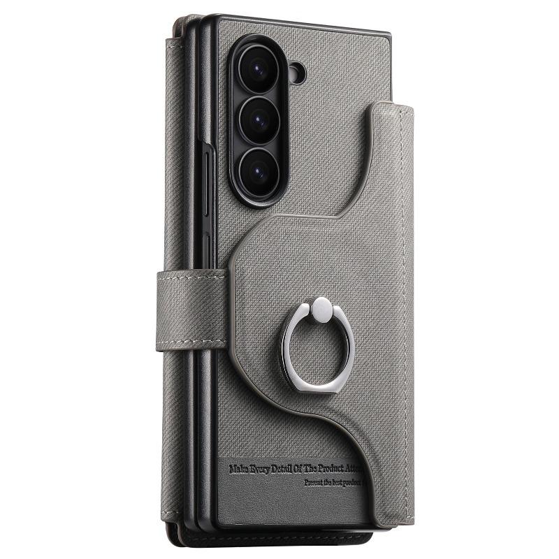 Zipper Wallet Magnetic Cover for Samsung Z Fold 8 7 Fold6 Fold5 Fold4 Fold3 Magsafe 2 in 1 Flip Leather Stand Holder Phone Bag