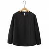 Plus Size 2026 Spring Lace Long Sleeve Round Neck T-shirt - Women's Versatile Mamba Cotton Top 805