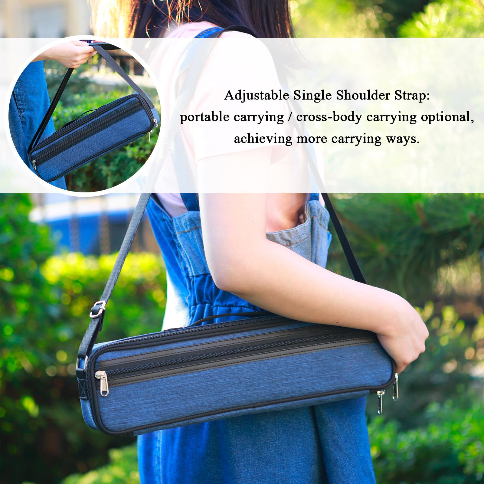 16 Hole 17 Hole Flute Bag Set Portable Flute Case Flute Box High Grade Leather Padding Oxford Cotton Bag Musical