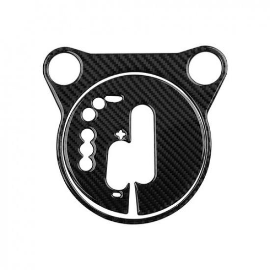 2pcs Black Carbon Fiber Automatic Gear Shift Cover For Nissan 370Z 2009-20 LHD