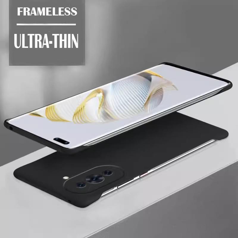 

Твердый чехол-накладка из ПК цвета конфет без рамки для Huawei Nova 10 11 12 Pro, ударопрочный, ультратонкий чехол Nova 10 Pro чёрный