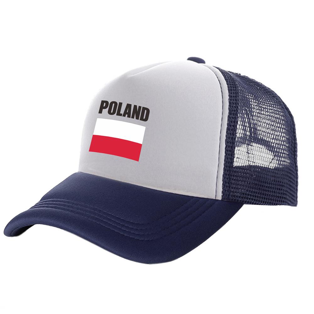 Polen Flagge Trucker Cap Unisex Cooles Polen Hut Baseballkappe Coole Sommer Unisex Netz Kappen