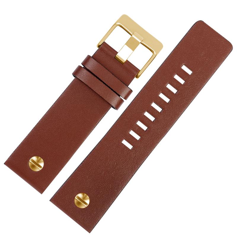 New Fashion Cowhide Watchband with Rivet Watch Strap Belt Bracelet for Diesel DZ7313 DZ7333 7322 7257 4318 7348 7334 Replacement
