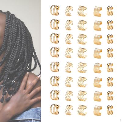 40 Parça Dreadlock Boncuk Dread Locks Hollow Pattern Aksesuarlar Açılış Metal Manşetler Sakal