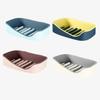 Wall Mounted Soap Dish With Drain Water No Punching Home Bathroom Supplies Shelf Self-Adhesive Solid Soap Box Holder Storage Box for Daily Use