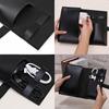 1pc PU Leather Multi-Compartment Organizer-Portable Tech School Accessories Case for Cables,Chargers,Pens-Durable Travel Storage