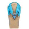 Women Warp Scarf Fashion Jewelry Necklace Pendant Warp Scarf Women Foulard Femme Head Scarves Hijab Pendant Accessories Scarf