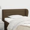 VidaXL Headboard with Ears Dark Brown 103x23x78-88 Cm Fabric3117277