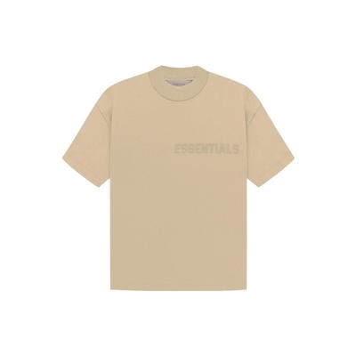 Camiseta Essencial de Manga Curta Tops Femininos Areia FOG-SS23-224