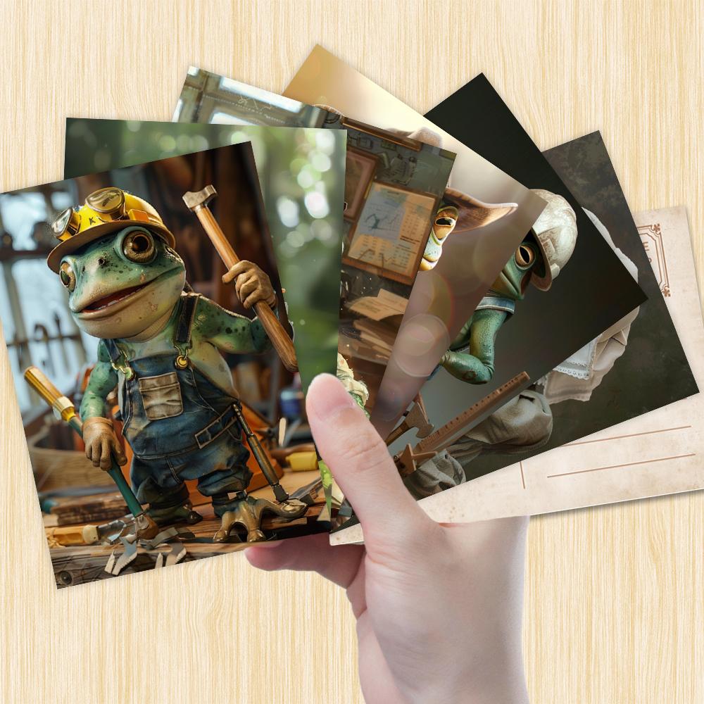 32pcs, Funny Frog Postcard, Abstract, Birthday/Anniversary Gift, Collectible, Suitable for Gift Giving, Can Be Mailed.