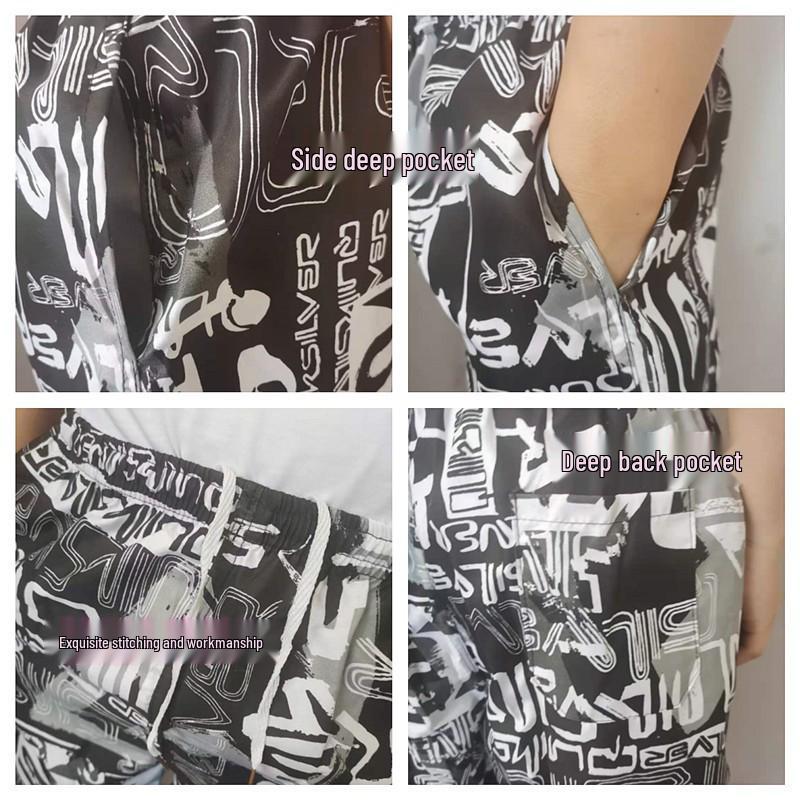 Men's Quick-Dry Camouflage Beach Shorts: European & American Style Swimming and Casual Wear