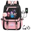 K-pop Demon Hunter Girl Group Backpack with Pompom - School and Campus Edition