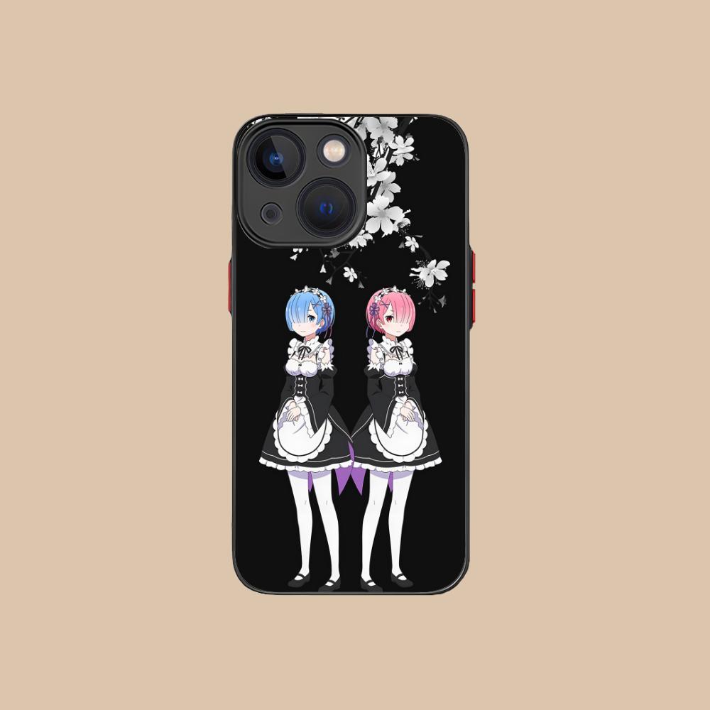 

ReZero Rem Ram Silicone Mobile Phone Case for iPhone 17 16 15 14 13 12 11 X XR XS Air Pro Max Plus Mini Colorful Cover iPhone XS Max