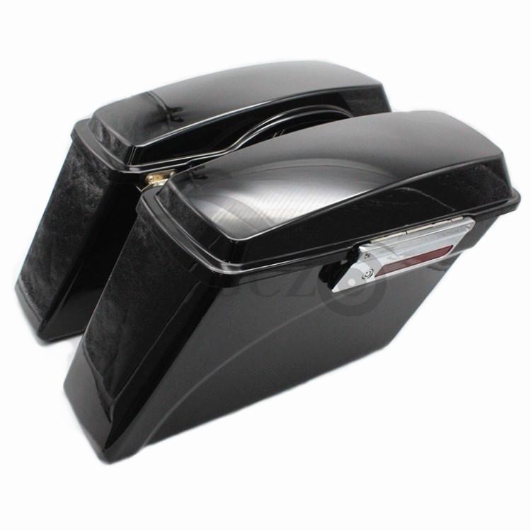 Harley Bright Black Saddlebags for Modified Models (1994-2013)