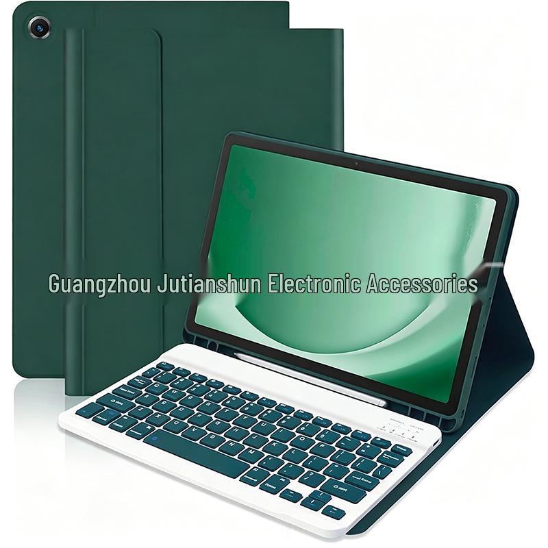 Custom Embossed Samsung Galaxy A9+ Tablet Case & Bluetooth Keyboard with Silent Mouse - Multilingual (French, German, Spanish)