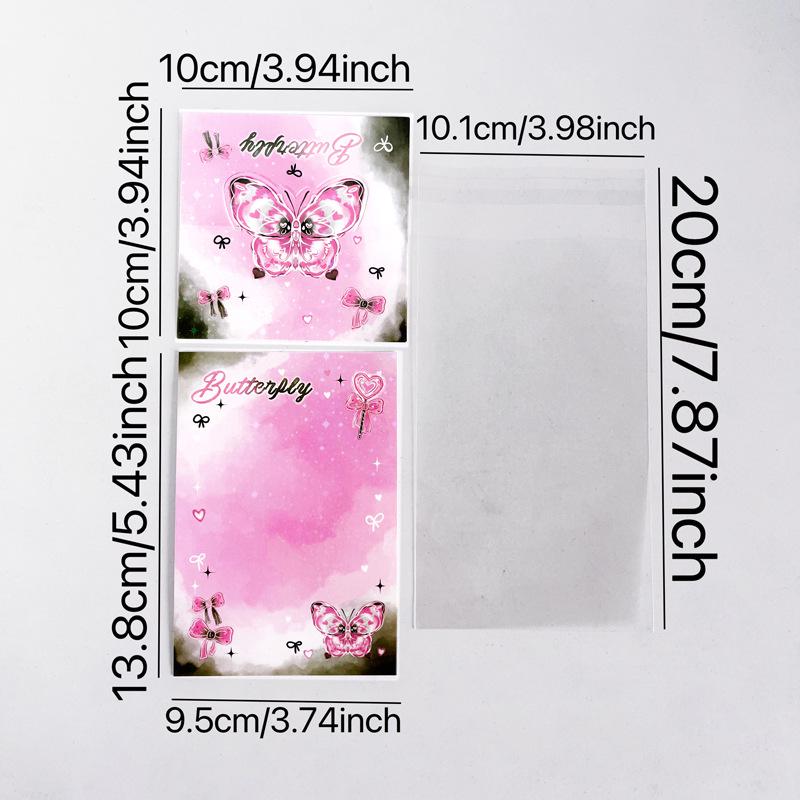 Butterfly Bear Laser Greeting Card Set with Cute Gift Packaging Holder 50 pcs #10 Staples